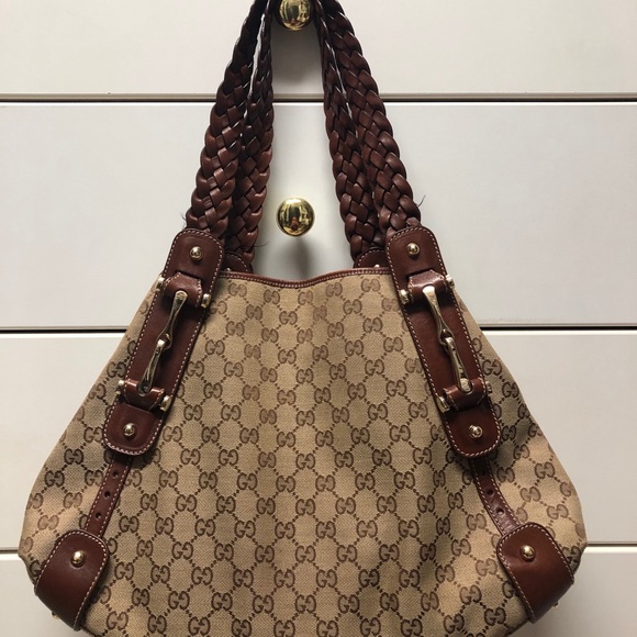 Authentic Gucci hobo bag with classic "GG" print. - Picture 3 of 5